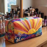 Floral Dawn Quilted Make-up Bag