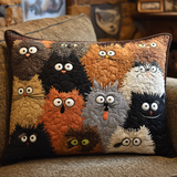 Cute Cats Quilted Cushion Cover
