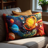 Galactic Peace Pathway Quilted Cushion Cover