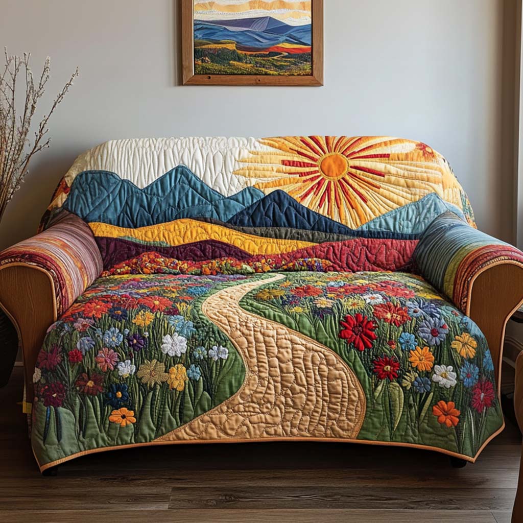 Wild Meadow – Style 2 | Quilted Sofa Cover Collection