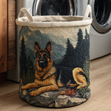 Quilted laundry basket – German Shepherd – NCU0HNH063