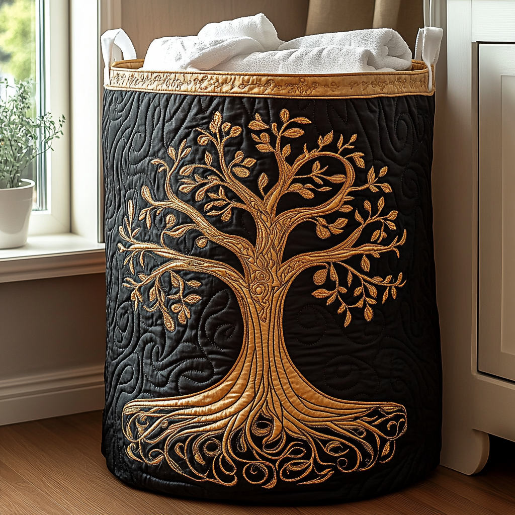 Nature Quilted Laundry Basket – Design 0057