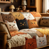 Golden Whiskers – Style 2 | Quilted Sofa Cover