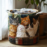 Quilted laundry basket – cats – NCU0DV852