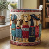 Quilted laundry basket – decorative motif – NCU0DV1639