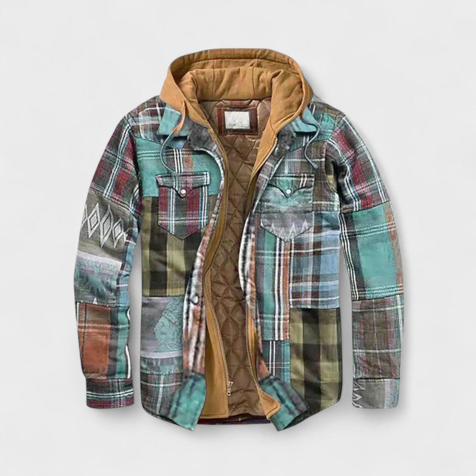 Oliver men's checked hooded zip jacket at Anne London, catalogue view 2