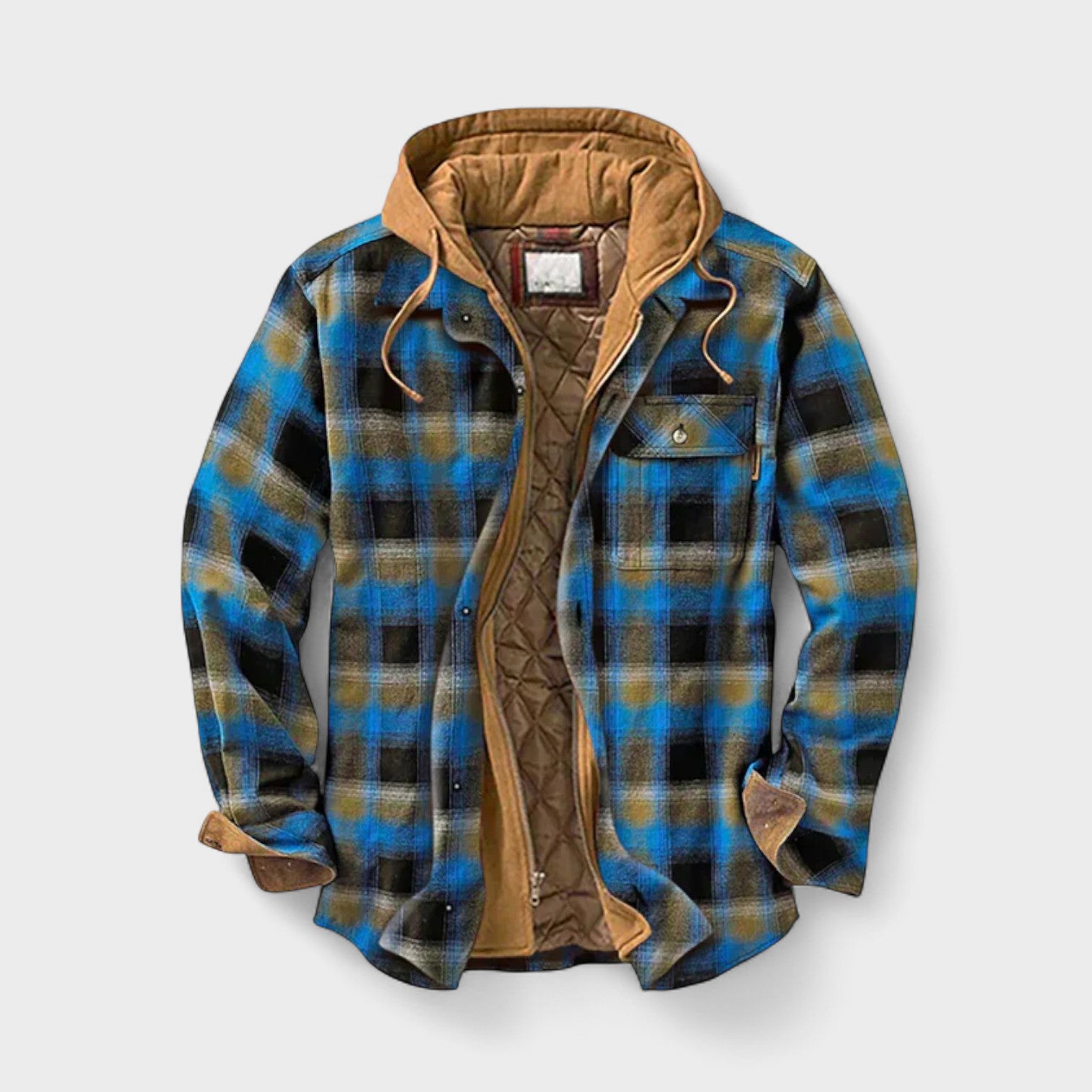 Oliver men's checked hooded zip jacket at Anne London, catalogue view 5