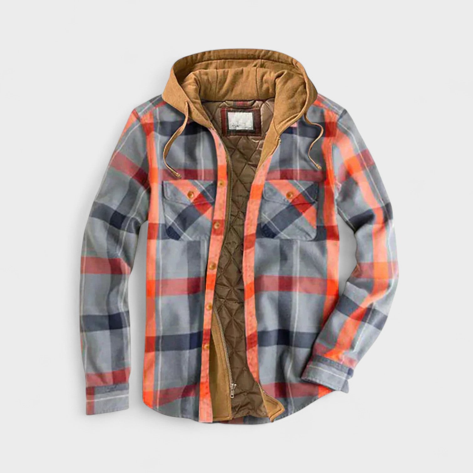 Oliver men's checked hooded zip jacket at Anne London, catalogue view 7