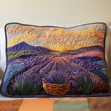 Moon & Lavender Quilted Cushion Cover