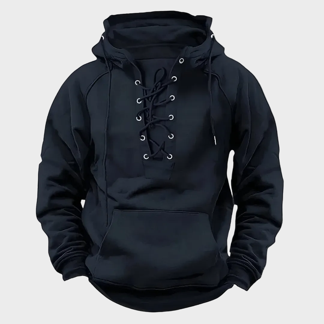 Louis men's lace-up hooded sweatshirt at Anne London, catalogue view 2