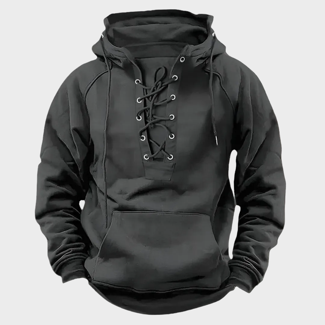 Louis men's lace-up hooded sweatshirt at Anne London, catalogue view 6