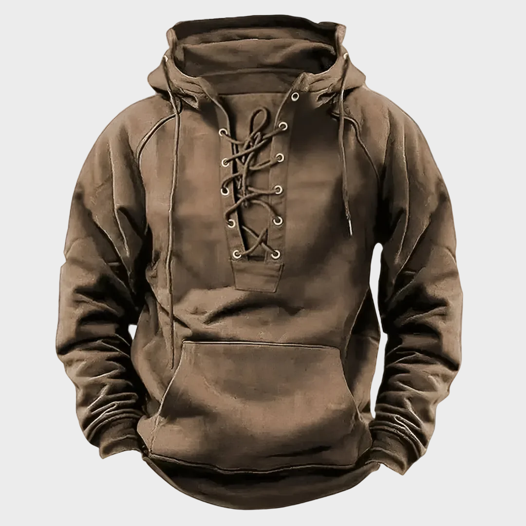 Louis men's lace-up hooded sweatshirt at Anne London, catalogue view 1