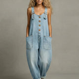 Andrea Denim Jumpsuit with Pockets
