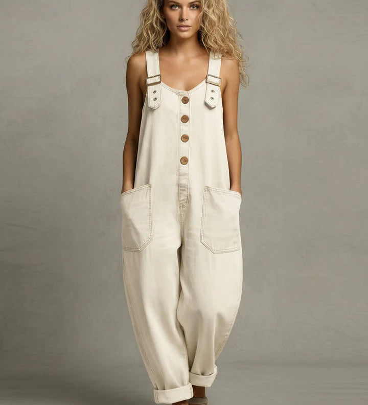 Andrea Denim Jumpsuit with Pockets