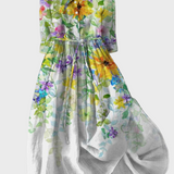 Watercolor Floral Dress