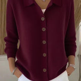 Tena | Cardigan with collar and buttons