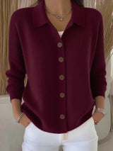 Tena | Cardigan with collar and buttons