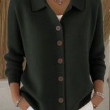 Tena | Cardigan with collar and buttons