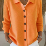 Tena | Cardigan with collar and buttons