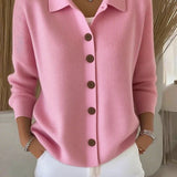 Tena | Cardigan with collar and buttons