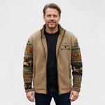 Matthew men's pattern-sleeve fleece jacket at Anne London, catalogue view 2