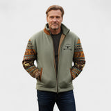 Matthew men's pattern-sleeve fleece jacket at Anne London, catalogue view 5