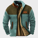 Matthew men's pattern-sleeve fleece jacket at Anne London, catalogue view 6