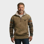 Martin men's pattern-sleeve half-zip sweatshirt at Anne London, catalogue view 1