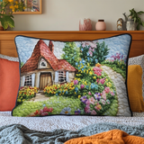 Flower Meadow Quilted Cushion Cover