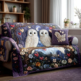Nightfall Owls | Quilted Sofa Cover