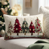 Christmas Forest Quilted Cushion Cover