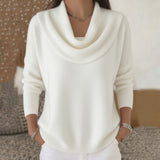 Dora | Draped collar sweater