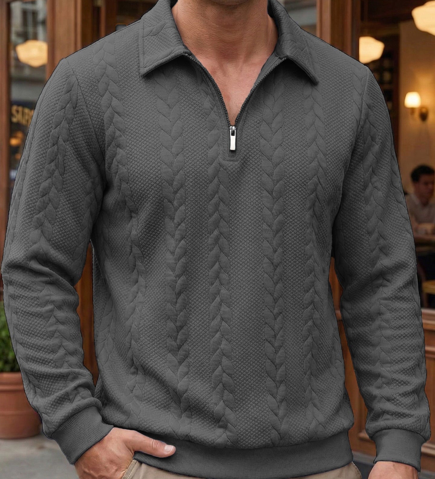 Edward | Minimal Zip-Neck Jumper