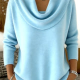 Dora | Draped collar sweater