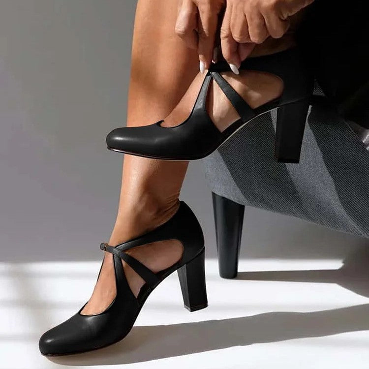 Camille Elegant Heeled Court Shoes