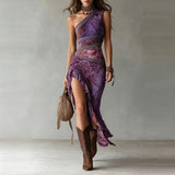 Morana - One-Shoulder Ruffled Maxi Dress