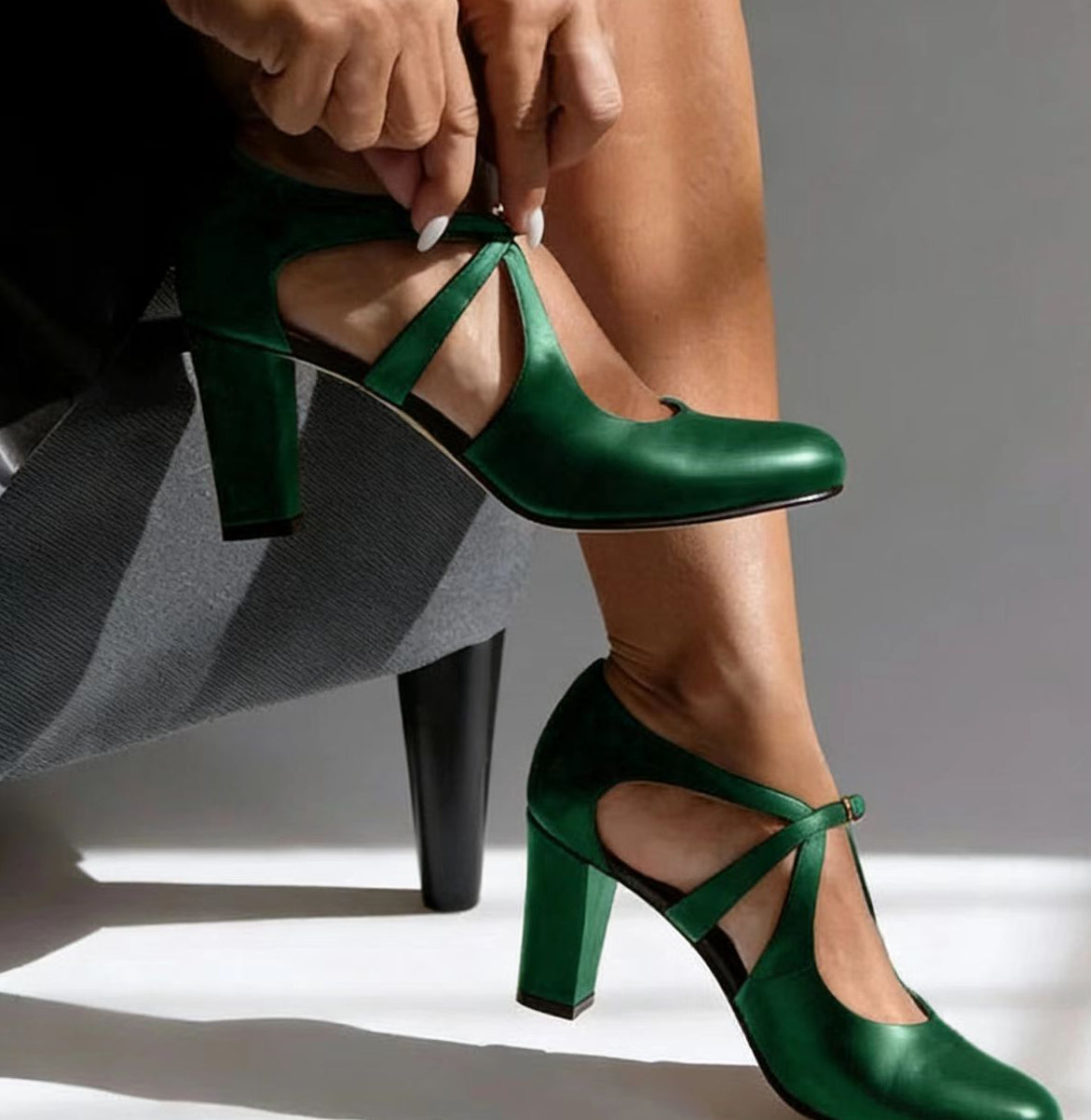 Camille Elegant Heeled Court Shoes