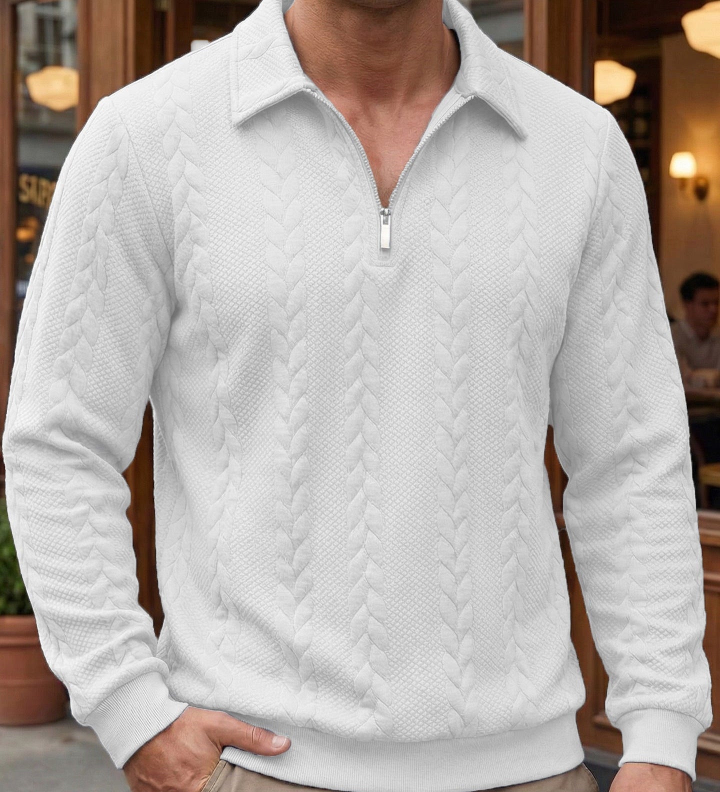 Edward | Minimal Zip-Neck Jumper