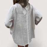Mara Lace-Detail Linen-Look Jacket