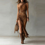 Morana - One-Shoulder Ruffled Maxi Dress