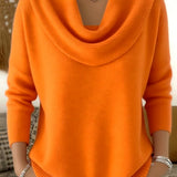 Dora | Draped collar sweater