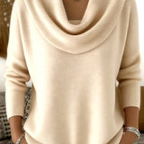 Dora | Draped collar sweater