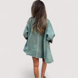 Mara Lace-Detail Linen-Look Jacket