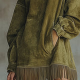 Gabriella High Neck Fringe Dress