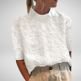 Vita Embroidered Collar Linen-Blend Set