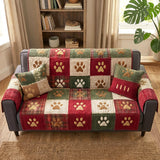 Paw Holiday | Quilted Sofa Cover
