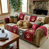 Paw Holiday | Quilted Sofa Cover