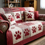 Paws of Love | Quilted Sofa Cover