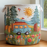 Quilted laundry basket – decorative motif – NCU0DDK1604