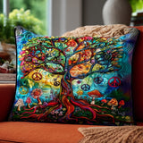 Peace & Life Symbol Quilted Cushion Cover